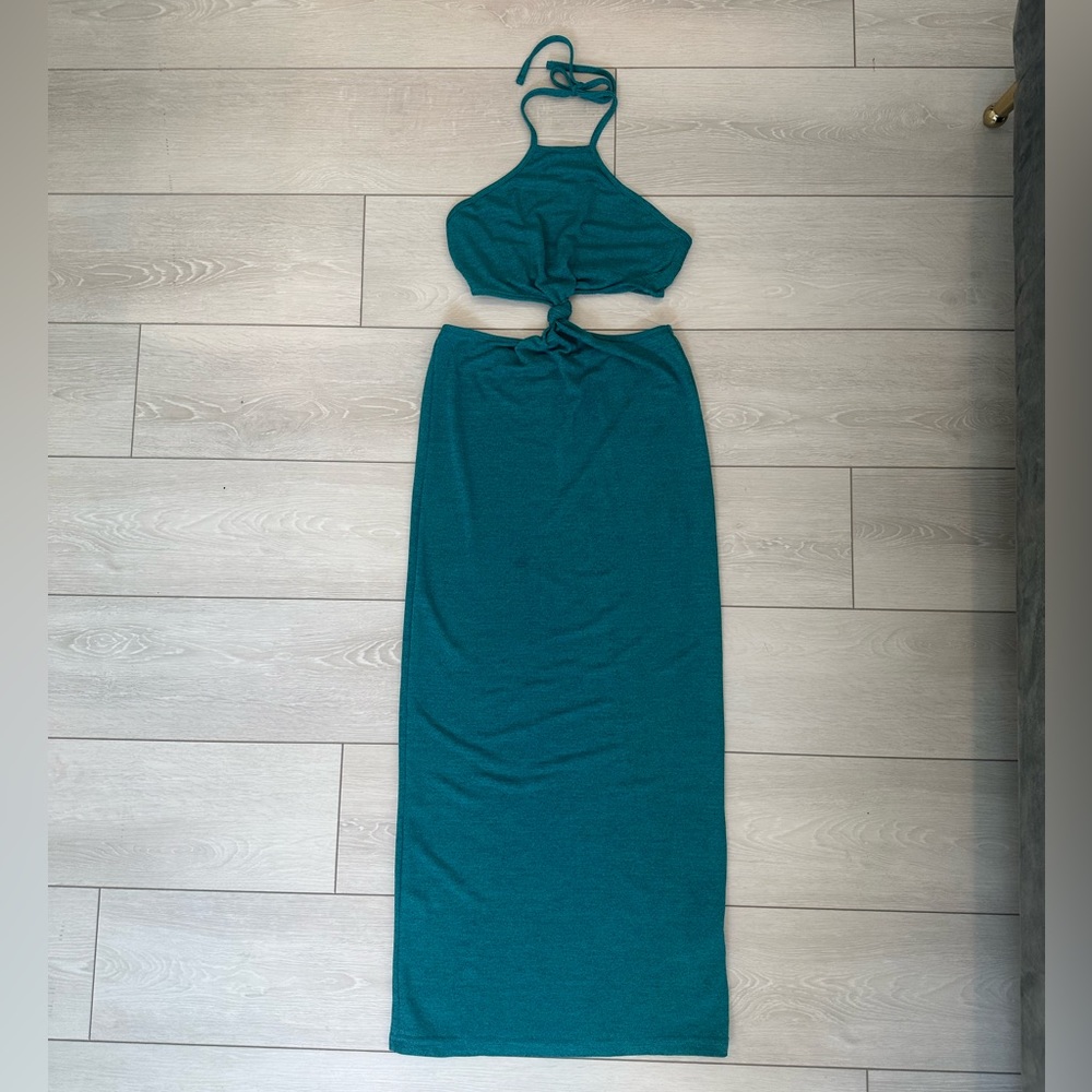 Teal Blue Maxi Dress